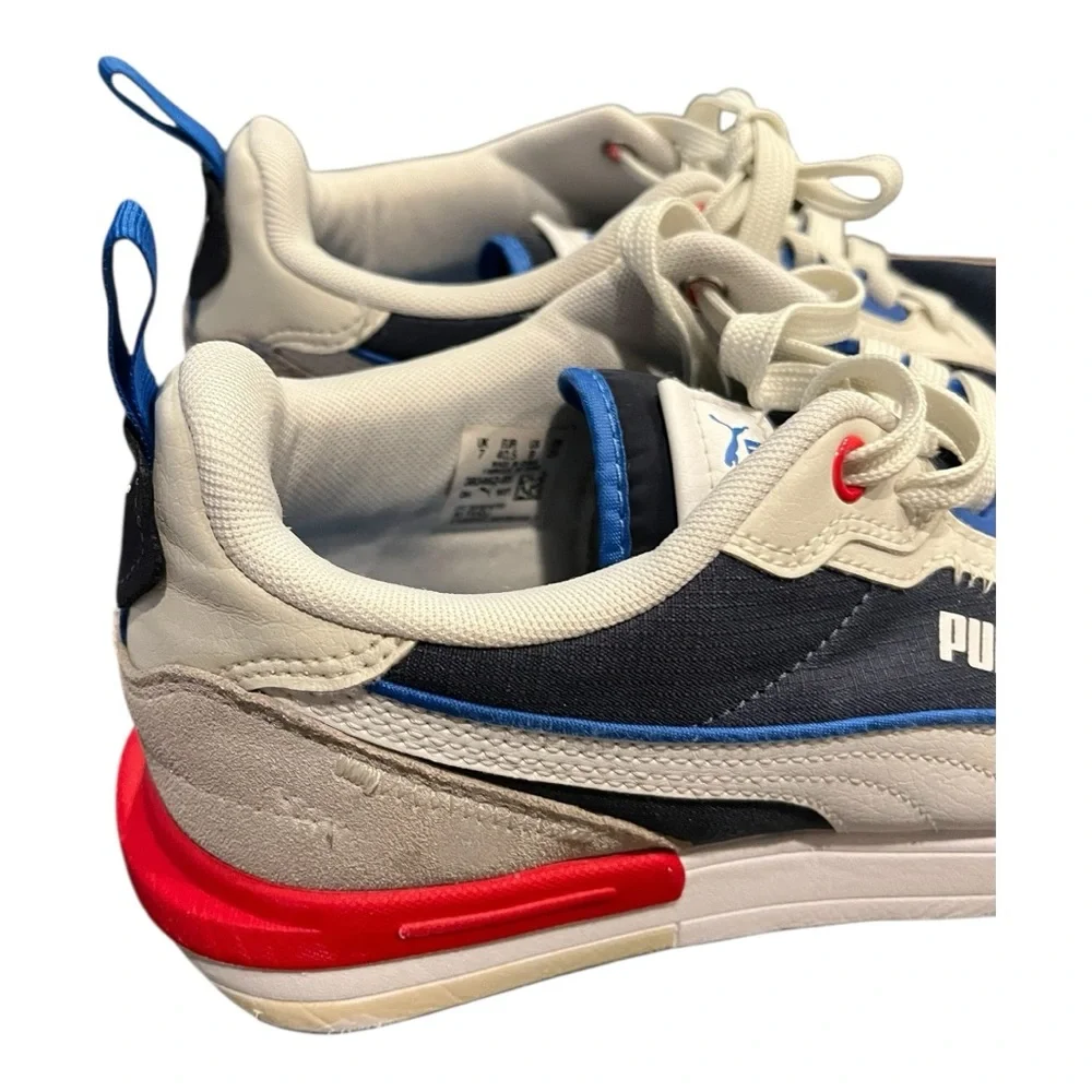 PUMA R22 Men’s Size 8  or Women’s 9.5 Blue/White/Gray/Red‎ – Athletic Lifestyle